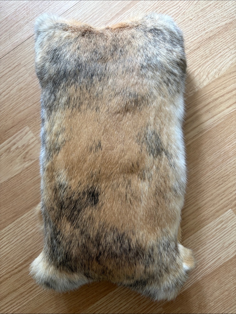 Rabbit fur pillow